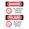 Signmission OSHA Danger, No Smoking Turn Off Ignition Bilingual, 7in X 5in Decal, 5" W, 7" L, Bilingual Spanish OS-DS-D-57-VS-1490 - alternate 1